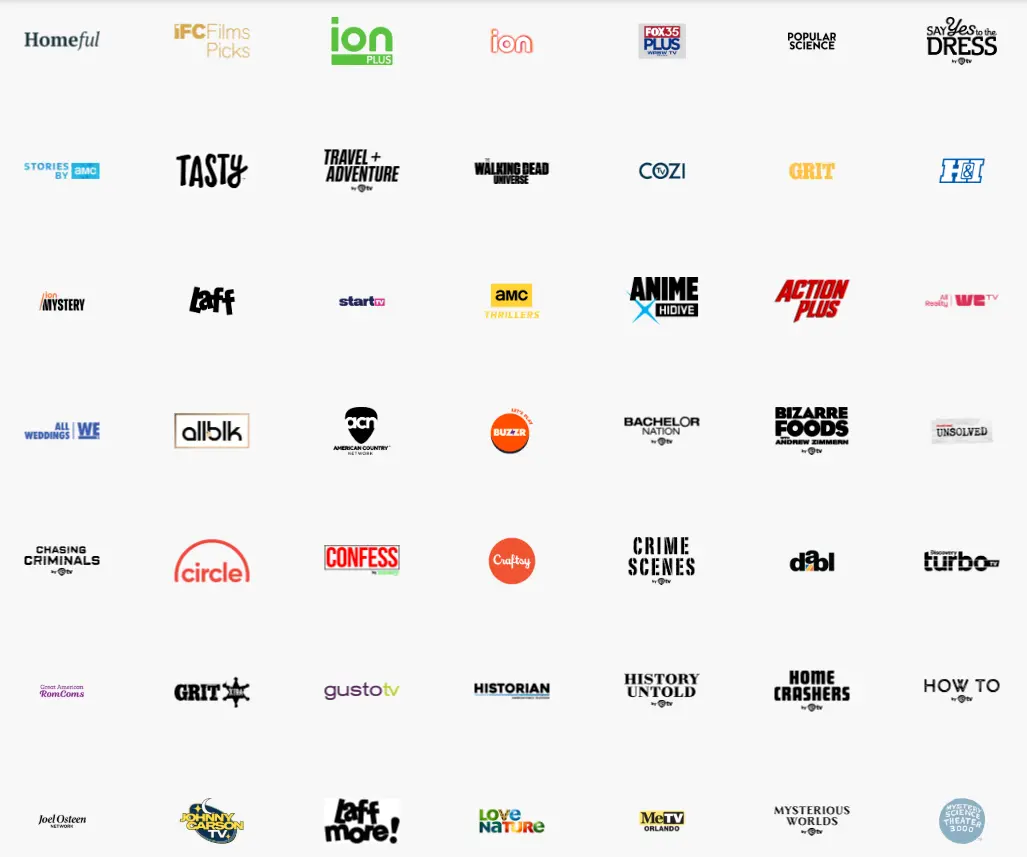 Tablo entertainment streaming channels
