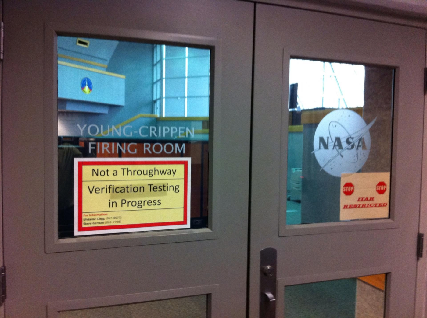 Young-Crippen Firing Room entrance