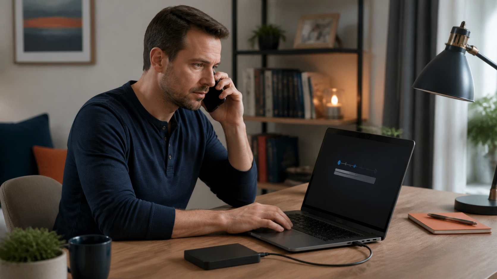 Customer receiving remote guidance while working on their own equipment